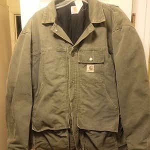 Mens Green Carhartt Jacket Vintage Size XXL